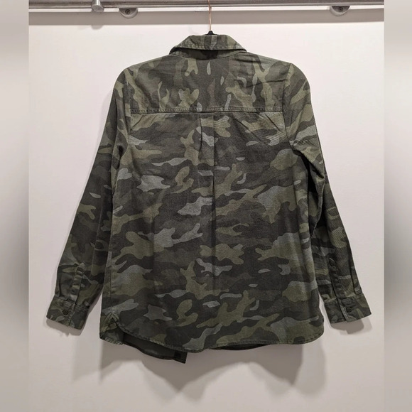 Green Camouflage Button Down Long Sleeve Shirt - Picture 2 of 4